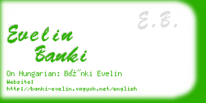 evelin banki business card